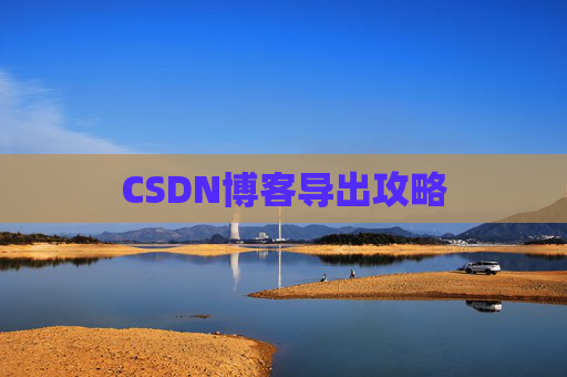 CSDN博客导出攻略